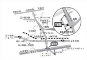 五十嵐内科 仙台市宮城野区福室 内科 呼吸器 循環器 土曜ＰＭ診療 喘息 高血圧症 糖尿病 脂質異常症 痛風 生活習慣病 肥満 ダイエット外来 睡眠時無呼吸症候群 発熱外来 アクセス